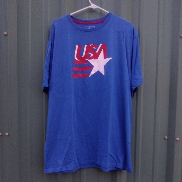 Men's USA Patriotic Blue T Shirt Size XL Fourth of July 4th - Picture 1 of 2